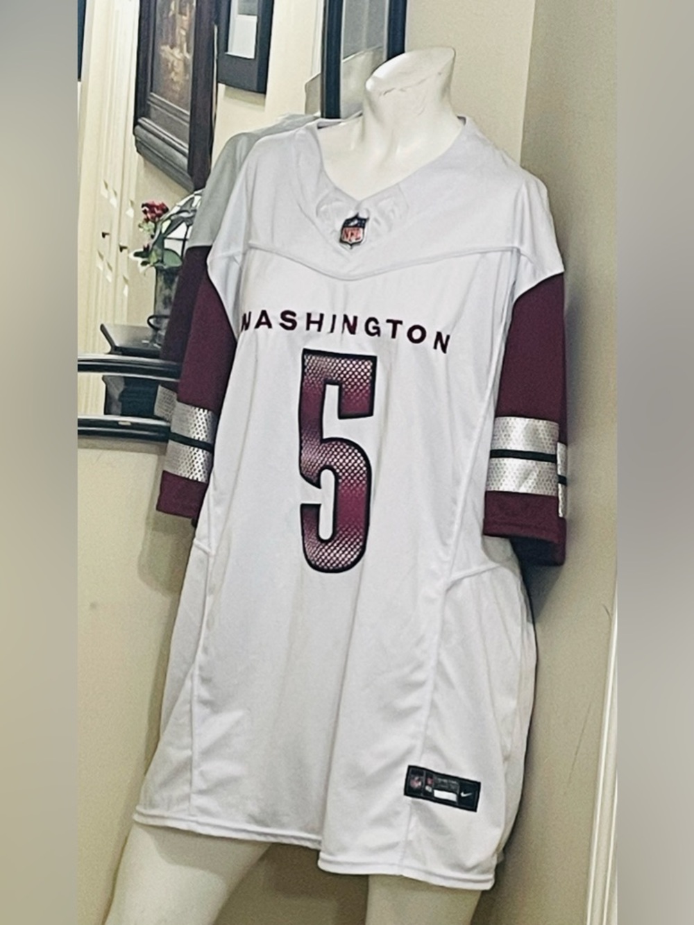 Nike White NFL Engineered Patch Jersey Detail